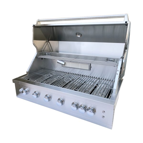 Outdoor Cooking Stainless Steel 6 Burner BBQ Gas Grill Built-in Propane/Natural Gas