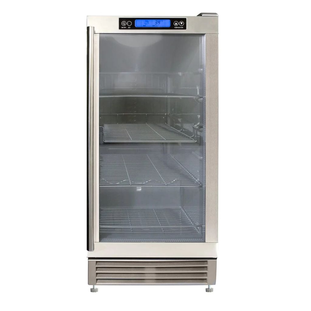 15in outdoor refrigerator with glass door