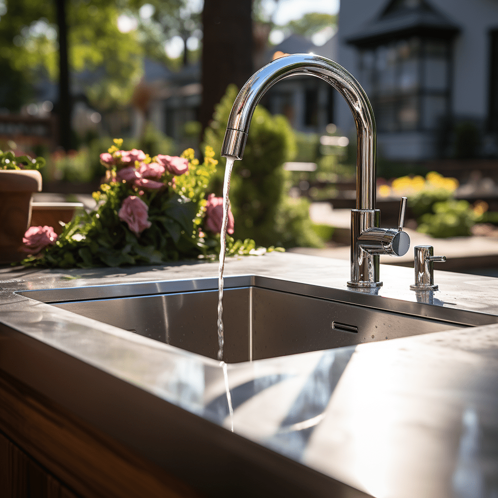 Outdoor kitchen sinks