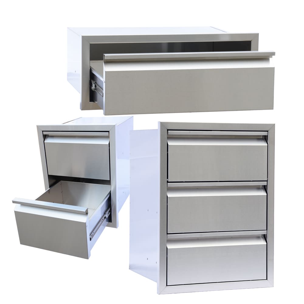 outdoor kitchen access drawers