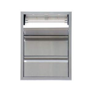 Triple Access Drawer With Paper Towel Holder